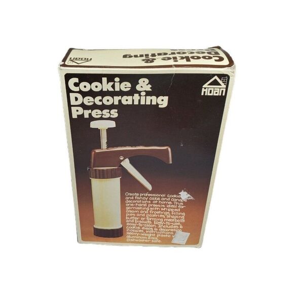 Vintage 1979 HOAN Cookie & Decorating Press With Disc's / Tips Fit Super Shooter - Picture 1 of 4